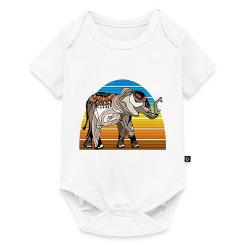 Éléphant - Body à manches courtes Premium Bébé - blanc - Devant