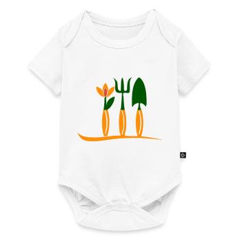 I love the garden! - Baby Premium short-sleeve bodysuit - white - Front