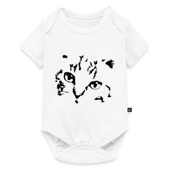 Chat Chats Chat Face Chat Chaton - Body à manches courtes Premium Bébé - blanc - Devant