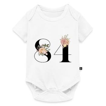 84th Anniversary Flowers (Gift of 84 years) - Baby Premium short-sleeve bodysuit - white - Front