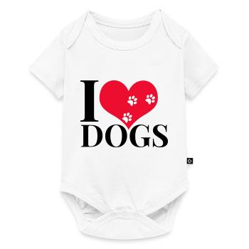 J'aime les chiens - Body à manches courtes Premium Bébé - blanc - Devant