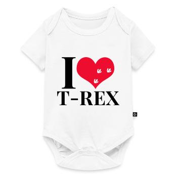 I love T Rex - Baby Premium short-sleeve bodysuit - white - Front