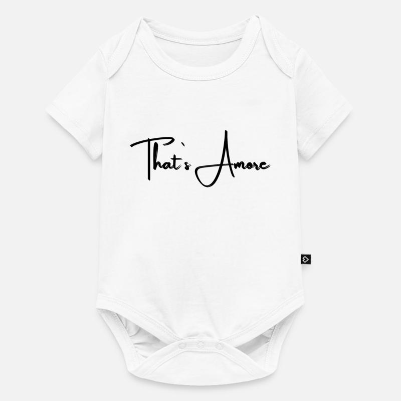 C’est Amore - Body à manches courtes Premium Bébé - blanc