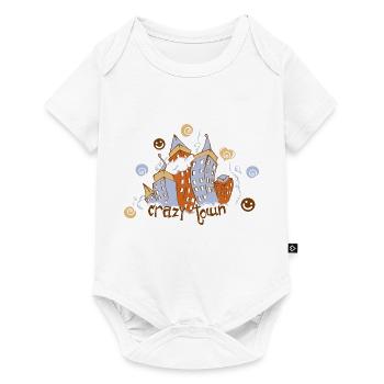 Crazy Town - Baby Premium Kurzarmbody - Weiß - Vorne
