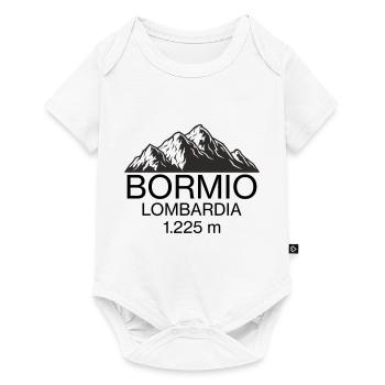 logo de bormio - Body à manches courtes Premium Bébé - blanc - Devant