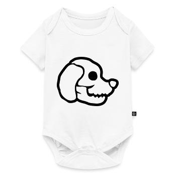 Skull Dog Halloween Squelette - Body à manches courtes Premium Bébé - blanc - Devant