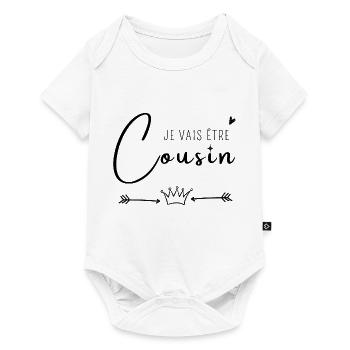Je vais être cousin - Body à manches courtes Premium Bébé - blanc - Devant