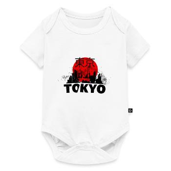 Tokyo Japon Asie Ville Skyline Police Grunge - Body à manches courtes Premium Bébé - blanc - Devant