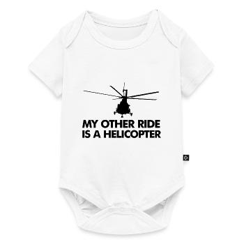 MON AUTRE TRAJET EST UN HÉLICOPTÈRE - Body à manches courtes Premium Bébé - blanc - Devant