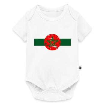 Maroc Drapeau Marocain - Body à manches courtes Premium Bébé - blanc - Devant