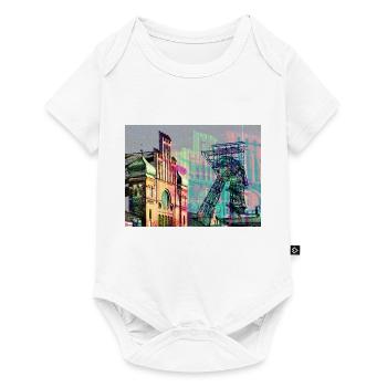 Industrial heritage in the Ruhr area, colliery, mining - Baby Premium short-sleeve bodysuit - white - Front