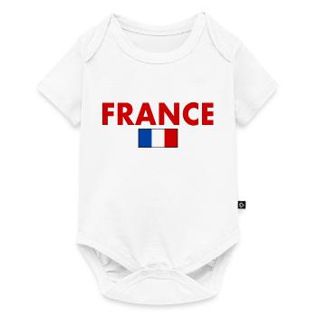 Frankreich - Baby Premium Kurzarmbody - Weiß - Vorne