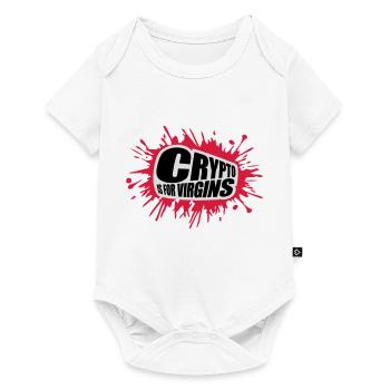 crypto is for virgins - Baby Premium short-sleeve bodysuit - white - Front