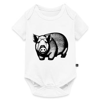 pig sweet pigs pigs animal animals 4 - Baby Premium short-sleeve bodysuit - white - Front