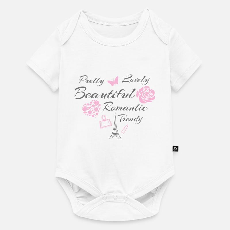 Beau design romantique - Body à manches courtes Premium Bébé - blanc