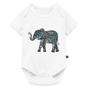 Éléphant - Body à manches courtes Premium Bébé - blanc - Devant