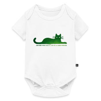 Anyone who has a cat is a good person - Baby Premium short-sleeve bodysuit - white - Front