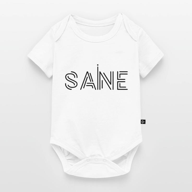 Conception de logo de texte « sain », texte imprimable, déclaration Body à manches courtes Premium Bébé