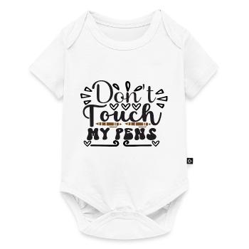 Don ́t Touch My Pens - Baby Premium short-sleeve bodysuit - white - Front