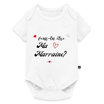 veux tu etre ma marraine-Future Marraine - Body à manches courtes Premium Bébé - blanc - Devant