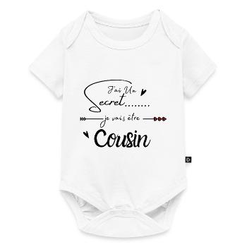 Je vais être cousin - Body à manches courtes Premium Bébé - blanc - Devant