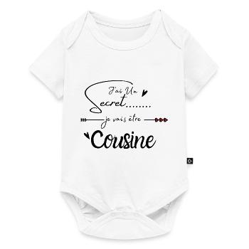 Je vais être cousine - Body à manches courtes Premium Bébé - blanc - Devant