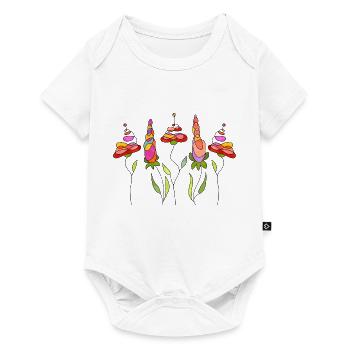 Flowers - Baby Premium short-sleeve bodysuit - white - Front