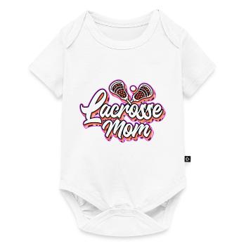 Lacrosse Sport Mutter Mama I Geschenk - Baby Premium Kurzarmbody - Weiß - Vorne