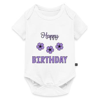 HAPPY BIRTHDAY. JOYEUX ANNIVERSAIRE. ANNIVERSAIRE. - Body à manches courtes Premium Bébé - blanc - Devant