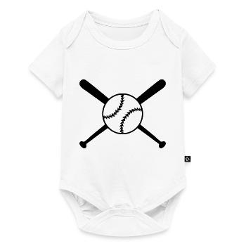 Logo Baseball Sport 001 - Body à manches courtes Premium Bébé - blanc - Devant