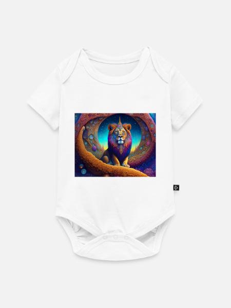 Löwe - Baby Premium Kurzarmbody - Weiß