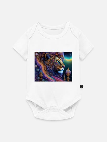 Löwe - Baby Premium Kurzarmbody - Weiß