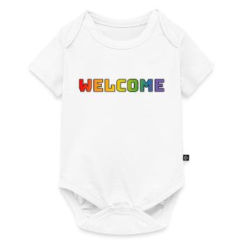 arc-en-ciel bienvenue CSD chemise LGBT lgbtqi queer - Body à manches courtes Premium Bébé - blanc - Devant