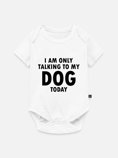 Dog Hund - Baby Premium Kurzarmbody - Weiß