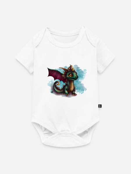 Drachenbaby - Baby Premium Kurzarmbody - Weiß