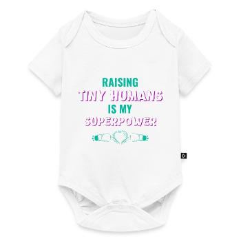 Kids Parenting Superpower Mom Daddy Gift - Baby Premium short-sleeve bodysuit - white - Front