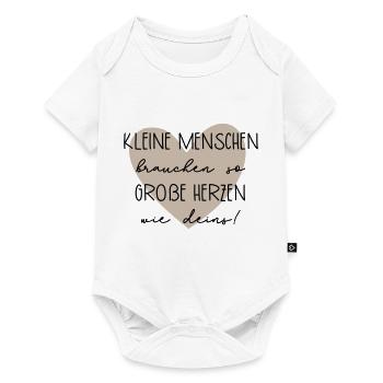 Abschiedsgeschenk mit Herz - Baby Premium Kurzarmbody - Weiß - Vorne