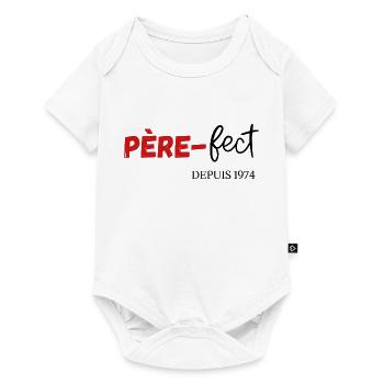 Père fect Depuis 1974 - Body à manches courtes Premium Bébé - blanc - Devant