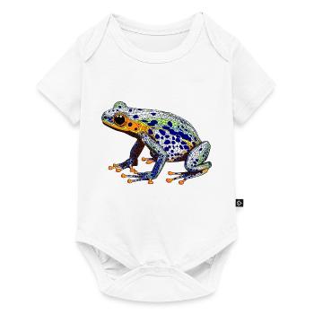Poison dart frog with a beautiful warning color as an amphibian - Baby Premium short-sleeve bodysuit - white - Front