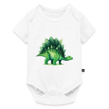 Dinosaur Stegosaurus Green Lizard Gift - Baby Premium short-sleeve bodysuit - white - Front