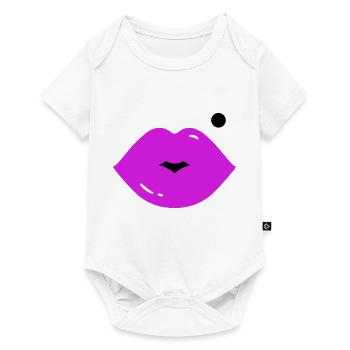 Lips with mole - Baby Premium short-sleeve bodysuit - white - Front