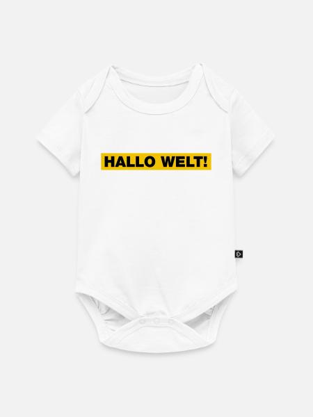 Hallo Welt! - Baby Premium Kurzarmbody - Weiß