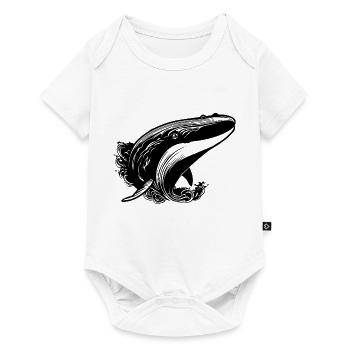 Wal Meer Fische - Baby Premium Kurzarmbody - Weiß - Vorne