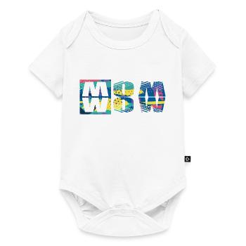 Mama Mom Wow Mothers Day Funny Cute Family Mother - Baby Premium short-sleeve bodysuit - white - Front