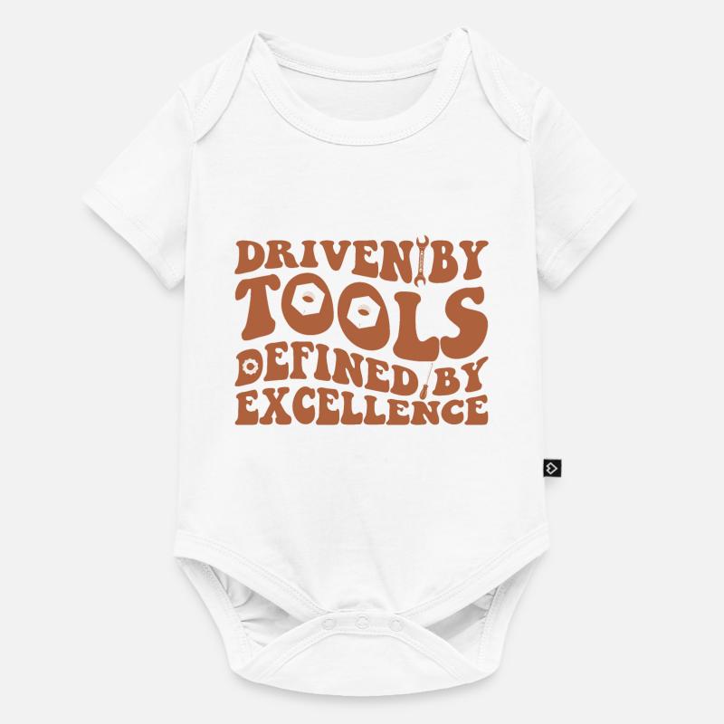 DRIVEN BY TOOLS DEFINED BY EXCELLENCE - Baby Premium Kurzarmbody - Weiß