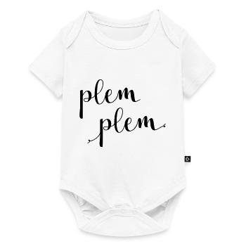 plem plem - Baby Premium Kurzarmbody - Weiß - Vorne