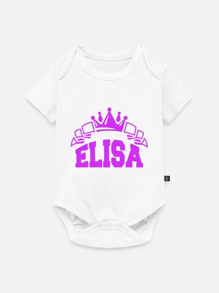 elisa - Baby Premium Kurzarmbody - Weiß