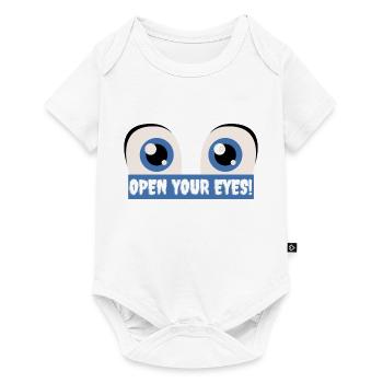 Open your eyes - Baby Premium Kurzarmbody - Weiß - Vorne