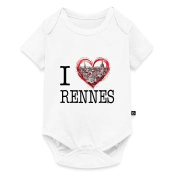 Ich liebe Rennes - Baby Premium Kurzarmbody - Weiß - Vorne