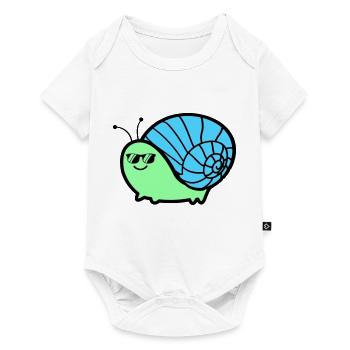 Escargot Cool - Body à manches courtes Premium Bébé - blanc - Devant